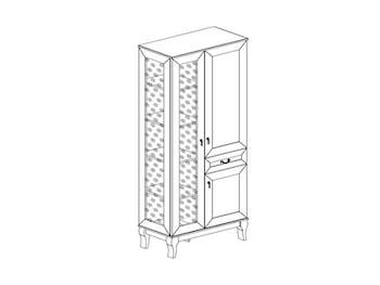 Витрина Стефани правая, дуб белый